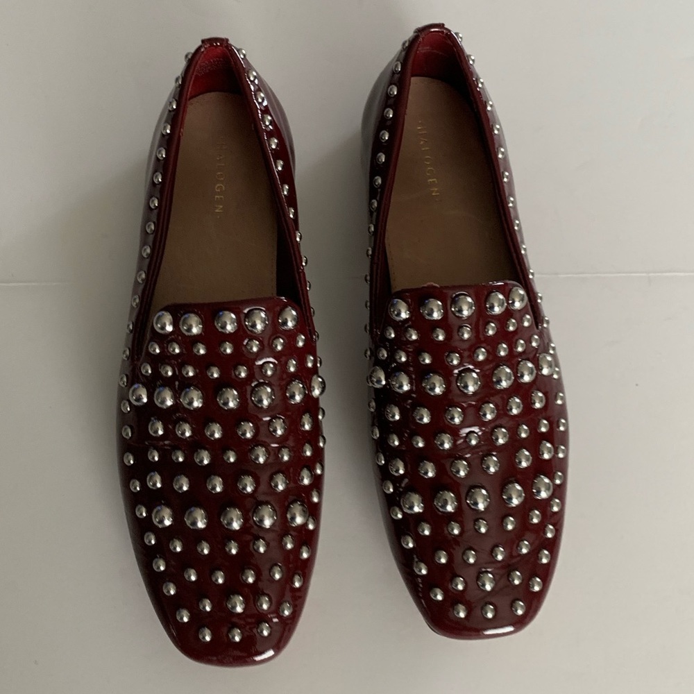 Halogen Women’s Red Kaylee Loafers Shiny